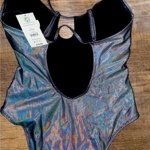 Iridescent one piece women’s bathing suit